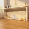 Jaula para Gatos Inodoro para Gatos del Hogar Villa Integrada para Gatos Sin Ocupar Espacio Jaula para Gatos Súper Grande Espacio Libre Nido para Gatos de Interior