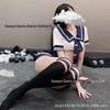 Qianxiu lingerie sexy sexy puro desejo estudante universitária usar quente peito pequeno cama flerte tentação uniforme JK