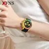 Reloj Ofns con Tres Esferas, Seis Manecillas, Calendario, Reloj de Pulsera de Cuarzo para Hombre, Resistente al Agua, Cronógrafo, Luminoso, Reloj de Mujer Colorido, Más Vendido en Amazon