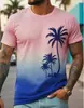 Camiseta de Manga Corta para Hombre Nueva Transfronteriza 2026 con Bloques de Color Impresión 3D, Camiseta Casual Deportiva de Cuello Redondo de Moda