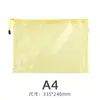 Bolsa de Arquivo de Malha para Escritório Colorida Portátil Impermeável Bolsa de Informação com Zíper Transparente Bolsa de Papelaria Bolsa de Informação para Estudante Padrão