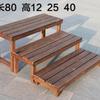 Estante de flores carnosas de madera maciza con escalón, banco largo, escalón de balcón multicapa, estante de flores de madera anticorrosión, estante para macetas de plantas en maceta