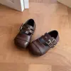 Zapatos Pequeños de Piel para Niñas 2026 Otoño Zapatos Mary Jane para Bebé Niña Zapatos de Una Sola Hebilla Bajos Zapatos de Princesa Elegantes para Niña con Velcro
