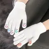 Guantes de Invierno de Dibujos Animados Estilo Coreano Lindo Engrosados Cálidos de Punto para Mujer Ciclismo de Invierno Compatibles con Pantalla Táctil Al por Mayor Modernos