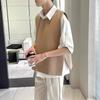 Chal Transfronterizo para Hombre Estilo Coreano Ins Holgado Diseño 2025 para Hombre Nicho Sin Mangas con Abertura Chaleco