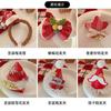 Diadema de Sombrero de Papá Noel Pasador para el Cabello para Mujer Lindo Accesorios para el Cabello de Disfraz Infantil Pasador de Sombrero de Navidad Pasador de Estrella Decoración