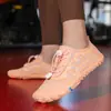 Zapatos de yoga y fitness para interiores para mujer, con suela silenciosa y suave, diseñados para entrenamiento, aeróbicos, ejercicios de salto de cuerda, absorción de impactos y adecuados para uso en casa.; transpirable y antideslizante