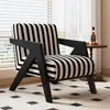 Silla Richard Estilo Chino Sofá Individual para Sala de Estar Silla de Sofá de Diseñador Balcón Retro Francés Ocio Silla de Sofá de Madera Maciza