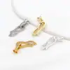 Hebilla de Conexión para Collar y Pulsera Chapada en Cobre Oro Real 18K Hebilla de Acabado en Forma de Serpiente Hebilla de Acabado con Cordón para Joyería DIY B68