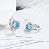 Aretes de Aro con Zirconia Microincrustada Transfronteriza de Diamante Completo, Estilo INS Personalizado, Aretes Versátiles, Joyería de Moda Europea y Americana