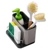 Suporte de hashi de aço inoxidável transfronteiriço, gaiola de hashi compartmentalizada para cozinha, porta-hashi multifuncional, porta-talheres com drenagem, suporte dois em um