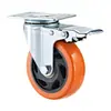 Roda de Freio Silenciosa Universal de Eixo Duplo de Tamanho Médio 3 polegadas 4 polegadas 5 polegadas Rodízios para Equipamentos Mecânicos Resistentes ao Desgaste com Freio