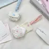 64251 Bolsa Acolchada con Lunares Azules para Guardar Audífonos con Diseño de Correa Colgante a Cuadros, Linda y Suave para AirPods, Resistente a los Rayones