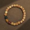 Pulseira de madeira antiga étnica de sândalo Barbie segurando Coringa simples para homens e mulheres idosos literário brincar atacado