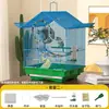 Jaula para Pájaros Pequeños, Periquitos Australianos, Periquitos y Pinzones, Jaula Grande de Lujo Estilo Villa Ecológica para Uso Doméstico