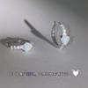 Aretes Vintage de Ópalo para Mujer Elegantes de Nicho Diseño de Lujo Ligero Aretes de Corazón de Amor Dulces y Picantes Aretes de Diamantes en Forma de Corazón