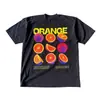 Camiseta de algodón de manga corta con cuello redondo y estampado retro clásico