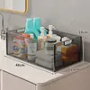 Estante de almacenamiento debajo del mueble del baño, organizador de piso para el baño, estante junto a la lavadora, carrito de almacenamiento para detergente de lavandería