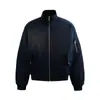 Chaqueta Acolchada de Algodón para Hombre y Mujer, Forro Rojo Noche Oscura, Chaqueta Acolchada de Algodón Cleanfit a Prueba de Tres Elementos, Chaqueta de Vuelo Cálida con Cuello Alto, Chaqueta Acolchada de Algodón para Hombre