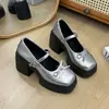 Zapatos Mary Jane Franceses de Tacón Alto para Mujer, Nuevo Estilo de Primavera, Retro Japonés de Suela Gruesa 2026 Jk Zapatos Pequeños de Cuero, Zapatos de Salón de Punta Cuadrada, Versátiles