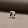 Prata 925 Yiluya Quadrado Nuvem Acessórios Dupla Face Retrô Prata Tailandesa DIY Material para Miçangas Artesanais Joias Atacado