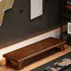 Soporte de madera maciza para ordenador de escritorio, estante de almacenamiento para escritorio de oficina, organizador de escritorio, soporte para portátil
