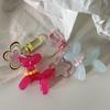 Lindo llavero colgante de perro globo de gelatina colorido de dibujos animados cachorro cadena para teléfono móvil accesorios de llavero GJ022