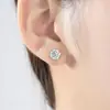 Aretes de Copos de Nieve con Pedrería para Mujer, Clásicos de Alta Venta Lujosos con Aguja de Plata S925, Versátiles, Elegantes Accesorios para Orejas de Moda, En Stock
