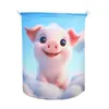 Cesta para Ropa Sucia Zodiaco Cerdo Cubo de Almacenamiento para Ropa Sucia del Hogar Cesta de Lavandería de Gran Capacidad Cubo de Almacenamiento para Ropa