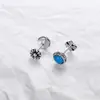 Pendientes de Flor de Cruz Vintage de Doble Cara de Diseño Único para Mujer, Pendientes de Aguja de Plata de Lujo Ligero de Gama Alta, Accesorios para Orejas de Moda y Elegantes