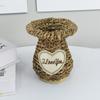Cesta de Flores de Paja para Sala de Estar al por Mayor Florero de Decoración Interior Nórdica Floristería Flor Seca Florero para Arreglos Florales Cesta de Almacenamiento Decorativa