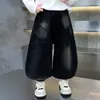 Pantalones vaqueros para niño estilo coreano, pantalones de pierna ancha para primavera y otoño, nueva colección 2026, pantalones largos elegantes y geniales para niños pequeños