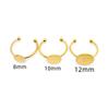 Anillos Ajustables de Acero Inoxidable para Montaje de Joyería DIY al por Mayor, Monturas de Anillo Lisas, Monturas Vacías, Anillos con Bandeja, Bases para Anillos de Piedras de Tiempo