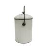 Cubo de almacenamiento de hierro galvanizado para cocina cubo para basura doméstica con asa con pieza desodorante cubo redondo para residuos de cocina