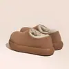 Zapatos Birkenstock de Felpa con Suela Gruesa para Mujer 2026 Nuevo Llegado de Invierno Zapatos sin Cordones para Mujer Botas de Nieve de Caña Baja Zapatos Grandes de Algodón Botas de Nieve