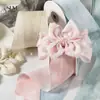 Chiffon com gradiente em aquarela de padrão sutil unilateral com embalagem floral Laço DIY para acessório de cabelo Estampa em aquarela Fita de caixa de presente