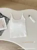 Camisole de Lyocell Escovado Multitamanho Outono e Inverno Roupa Íntima Top Camisole Básico Versátil de Alça Fina com Bojo Embutido