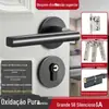 Fechadura de porta de quarto preta Maçaneta de porta interna Porta de quarto doméstica Fechadura magnética dividida Fechadura de porta de madeira universal