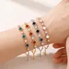 Pulsera de Trébol de la Suerte de Plata Pura 999 para Mujer, Trébol de Cuatro Hojas de Lujo Ligero con Ágata Incrustada de Diamantes Pulsera de Plata, Joyería Versátil, Venta al por Mayor de una Pieza