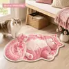 Superventas transfronterizo alfombra suave para mesita de noche de dormitorio visual 3D, tacto suave, amigable con la piel, cachemira sintética, alfombra decorativa fácil de cuidar para sala de estar, mesa de centro
