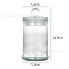 Portavelas transparente sencillo y recto con tapa, portavelas de cristal para té, decoración del hogar, vela de aromaterapia con sombreado.