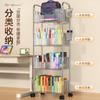 Estantería de Almacenamiento con Carrito Transparente de Acrílico para Sala de Estar del Hogar, Estantería de Almacenamiento de Múltiples Niveles de Gran Capacidad de Pie, Estante Móvil
