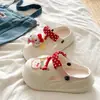 Pantuflas de Eva Antideslizantes y Resistentes al Olor para Estudiantes, Parejas, Sandalias de Playa que Aumentan la Altura, Zuecos de Suela Gruesa de Verano para Exteriores para Mujeres