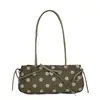 Bolso de axila con lazo de lunares estilo coreano para mujer, nuevo bolso baguette retro de gamuza 2026, bolso de mano y bolso de hombro de otoño