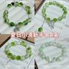 Pulsera de Mariposa Verde Nuevo Estilo Chino Hoja de Loto de Otoño Cuentas de Loto Verde Nicho Retro de Gama Alta Exquisita Llamativa Accesorios de Mano para Mujer