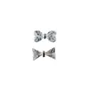 Acessórios para Nail Art de Zircônia Mini Laço Luz Piscante Luxo Pequeno Laço de Amor Prata Acessórios para Unhas Atacado