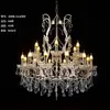 2026 Nuevo Estilo Salón de Bodas Candelabro de Cristal Accesorios de Boda Hierro Forjado Chapado Lámpara Decorativa Salón de Banquetes Hotel Restaurante