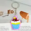 Llavero PVC Postre Simulación Goma Suave Colgante Metálico Pastel Dulce Adorno Regalo para Niñas Llavero Al por Mayor