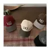 Gorra de Béisbol de Color Contrastante Estilo Coreano 2025 Nueva para Niños Letras Bordadas de Color Retro Gorras para Niños y Niñas Sombrilla para Bebé