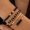 Amazon Cross-Border Pulseira Colorida Retro de Contas de Arroz Conjunto de Seis Peças Conjunto de Pulseiras Estilo Boêmio Estrela de Cinco Pontas